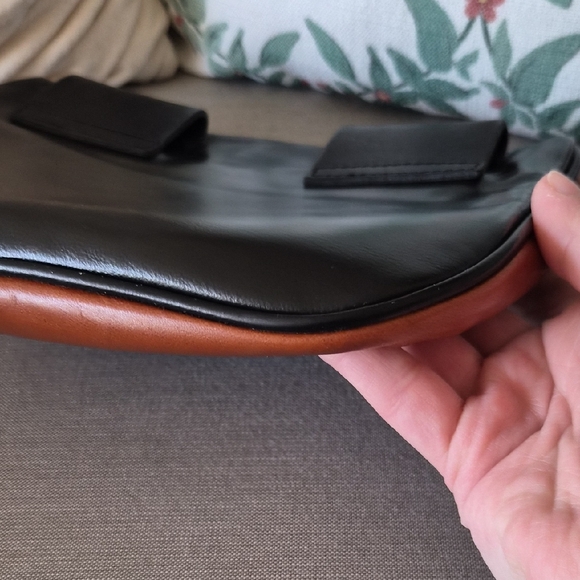 Clare V Two-Tone Leather Belt Bag Fanny Pack in Brown & Black - Picture 7 of 10